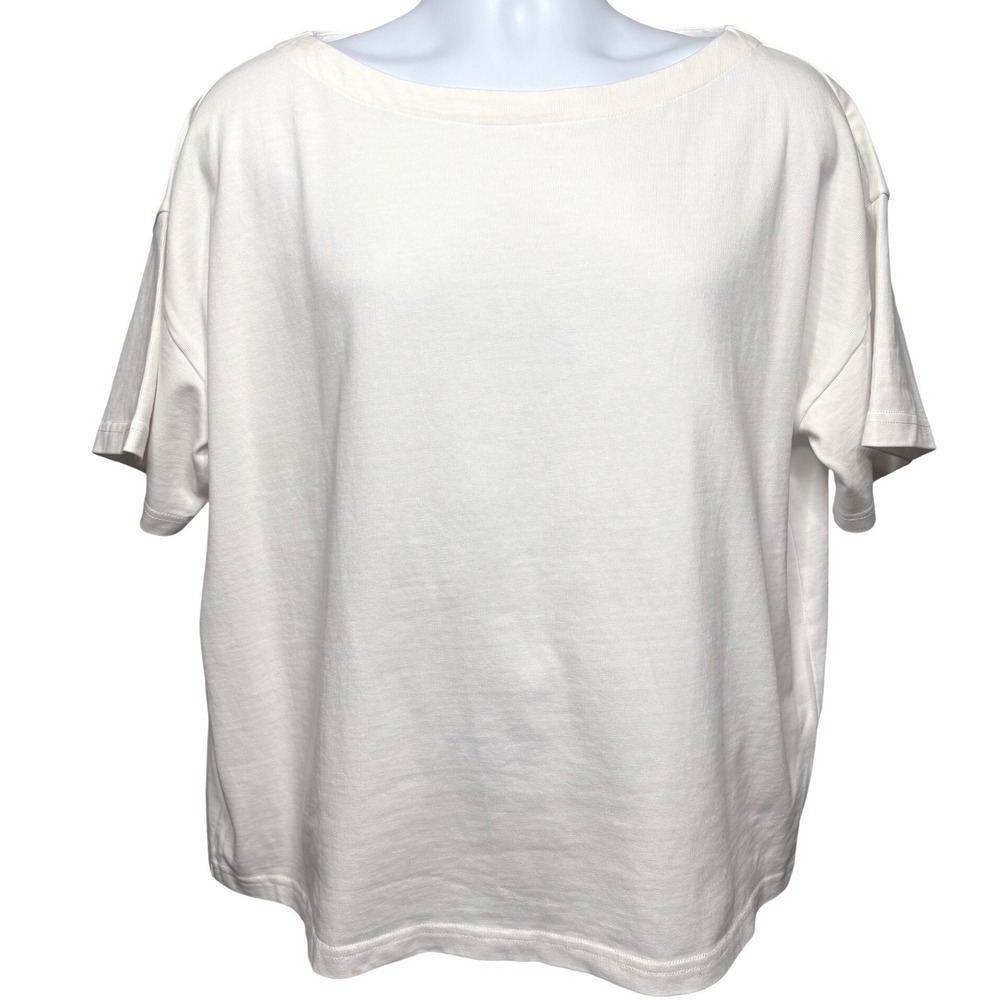 J. Crew Women's Short Sleeve Boxy Tee in Off-White